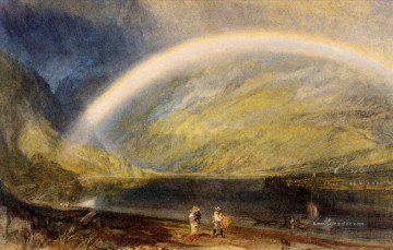  Rhein Kunst - Regenbogen Ein Blick auf den Rhein von Dunkholder Vineyard von Osterspey romantische Turner